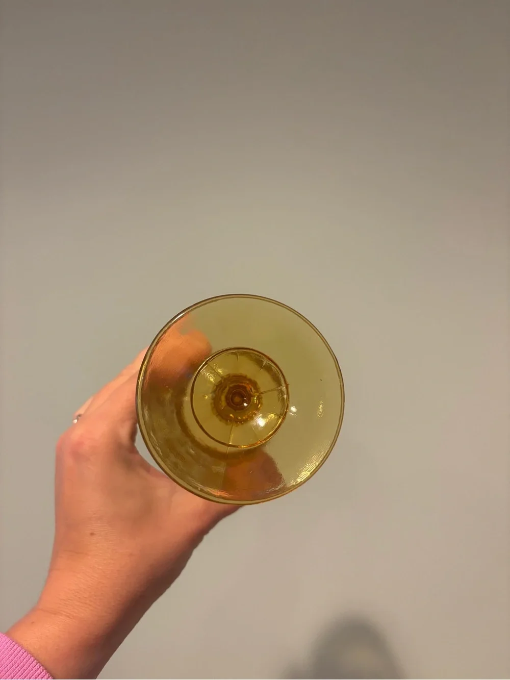 vintage Early American Pattern Glass (EAPG) amber goblet 📣✨